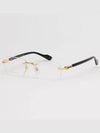 Eyewear Rimless Metal Eyeglasses Black - GUCCI - BALAAN 3