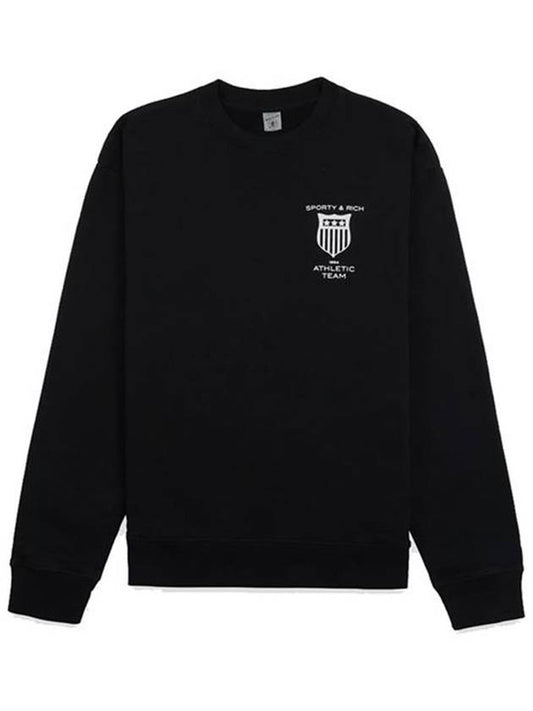 [SPORTY & RICH] ATHLETIC TEAM CREWNECK  - CR625 BLACK - SPORTY & RICH - BALAAN 1