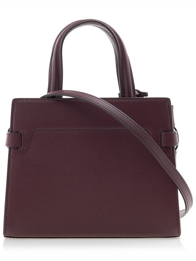 Tempete Crush Silky Calf Leather Tote Bag Rosewood - DELVAUX - BALAAN 4