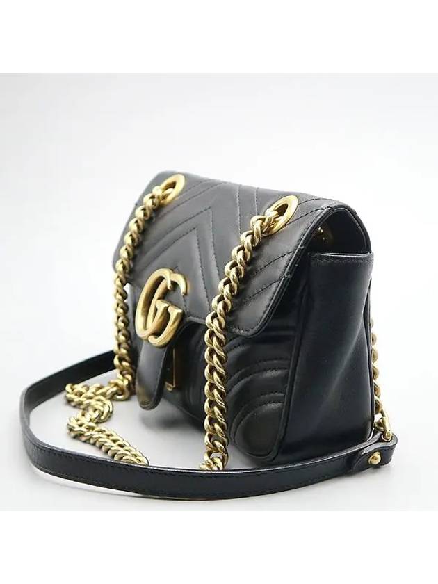 446744 GG Marmont Matelasse gold mini chain shoulder bag - GUCCI - BALAAN 2