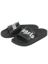 Unisex Pool Slider PMIA014 20276023 1001 BLACK WHITE PLS001bk - PALM ANGELS - BALAAN 1