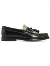 Tassel GG Supreme Canvas Leather Loafers Black - GUCCI - BALAAN 2