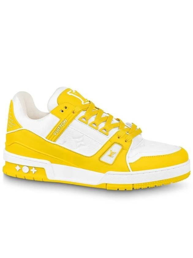 LV Monogram Trainer Low Top Sneakers Yellow - LOUIS VUITTON - BALAAN 1