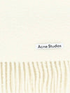 Wool Muffler Scarf White Unisex - ACNE STUDIOS - BALAAN 2