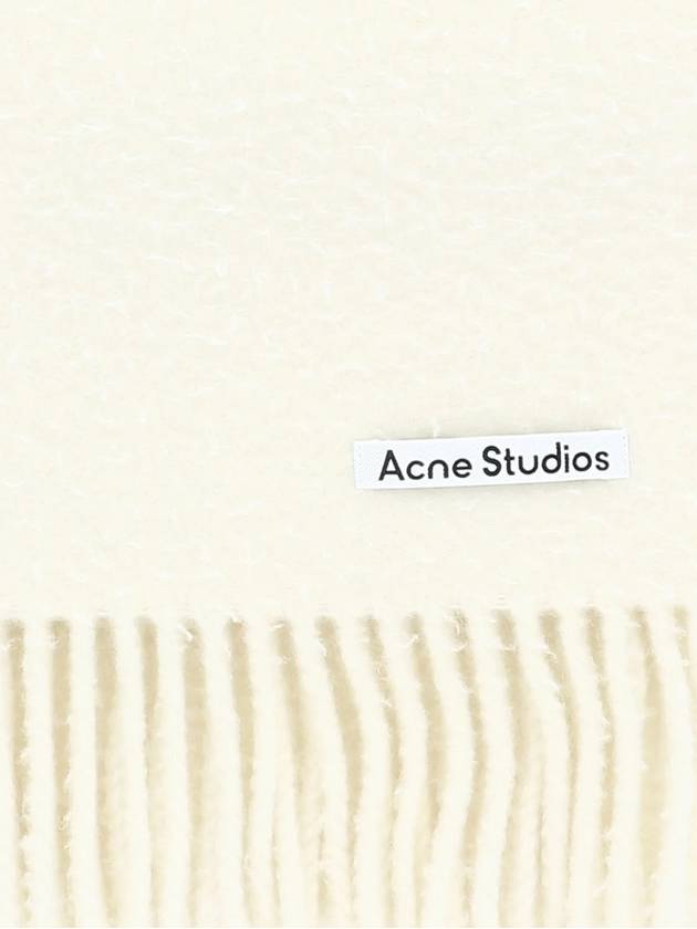 Wool Muffler Scarf White Unisex - ACNE STUDIOS - BALAAN 2