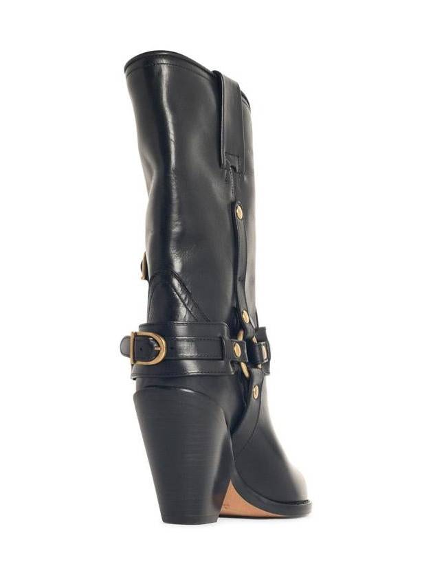 Isabel Marant Étoile 'Lyca' Black Leather Boots - ISABEL MARANT ETOILE - BALAAN 3