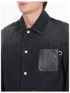 Anagram Workwear Denim Jacket Black - LOEWE - BALAAN 4