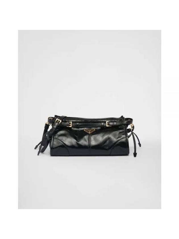 Small Leather Shoulder Bag Black - PRADA - BALAAN 1