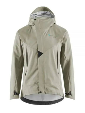 Women's Ashinya Waterproof Hooded Zip-Up Jacket Silver Green - KLATTERMUSEN - BALAAN 1