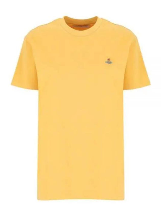 ORB Logo Cotton Short Sleeve T-Shirt Yellow - VIVIENNE WESTWOOD - BALAAN 2