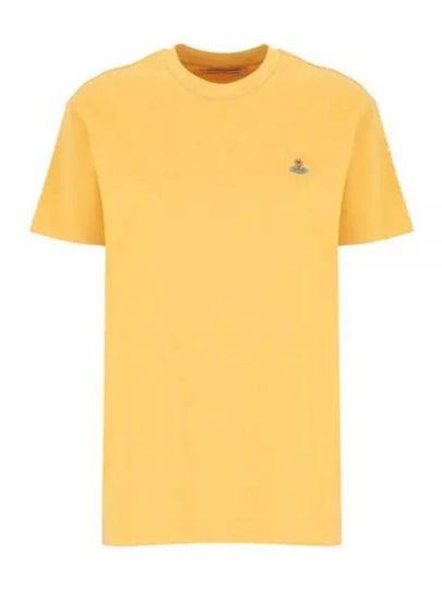 ORB Logo Cotton Short Sleeve T-Shirt Yellow - VIVIENNE WESTWOOD - BALAAN 2