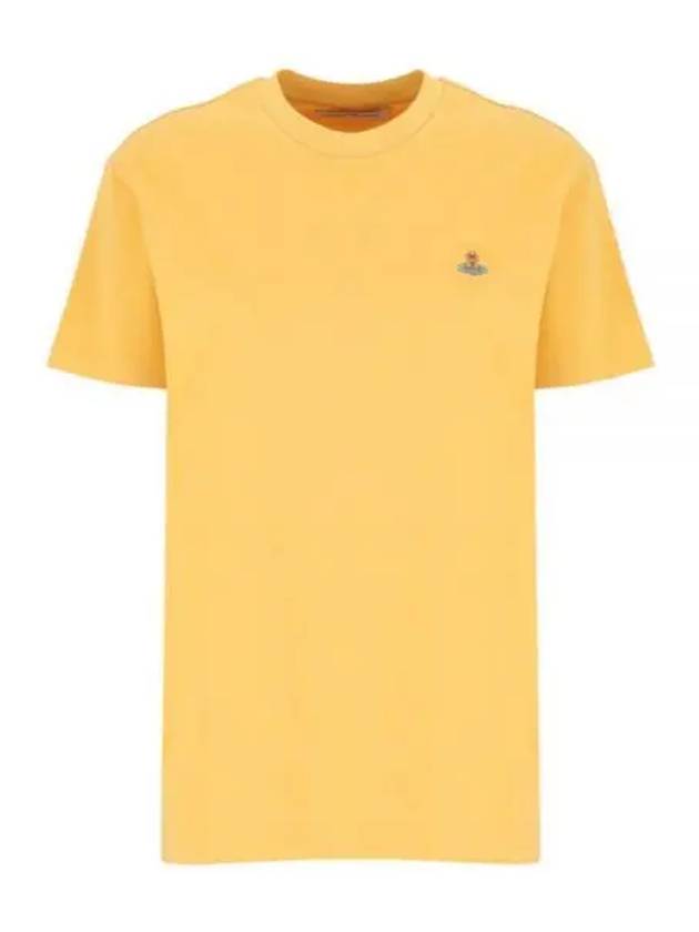 ORB Logo Cotton Short Sleeve T-Shirt Yellow - VIVIENNE WESTWOOD - BALAAN 2