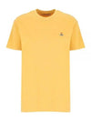 ORB Logo Cotton Short Sleeve T-Shirt Yellow - VIVIENNE WESTWOOD - BALAAN 2