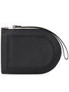 Pin D Soft Grain Leather Card Wallet Black - DELVAUX - BALAAN 2