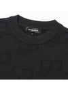 Women s viscose logo lettering jacquard knit BLACK - 20THHOLE - BALAAN 3