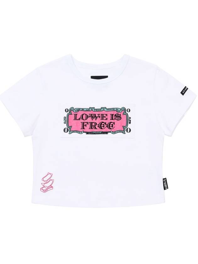 Love Is Free Cropped T Shirt WHITE - AJOBYAJO - BALAAN 1