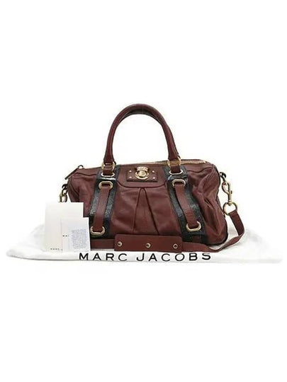 Brown Ladder Black Patent Trim Tote Bag - MARC JACOBS - BALAAN 2