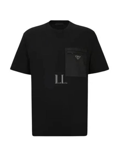 Nylon Jersey Short Sleeve T-Shirt Black - PRADA - BALAAN 2