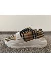 Check Velcro Cotton Canvas Sneakers 40 5 - BURBERRY - BALAAN 5