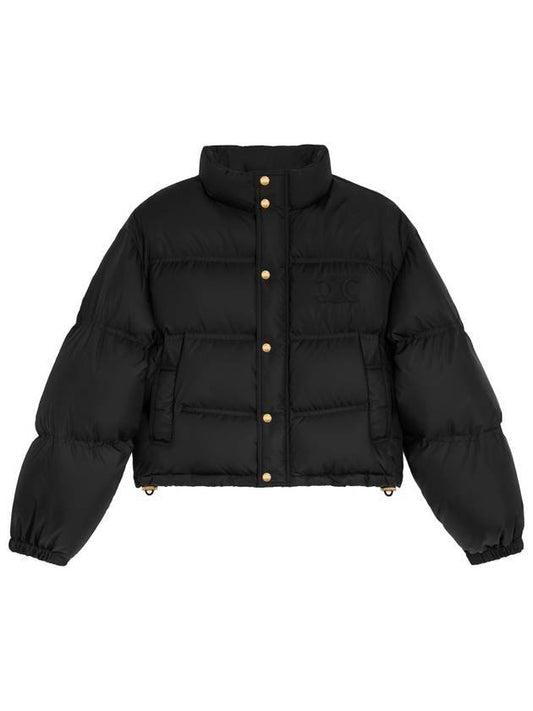 Triomphe Light Nylon Crop Down Jacket Black - CELINE - BALAAN 1