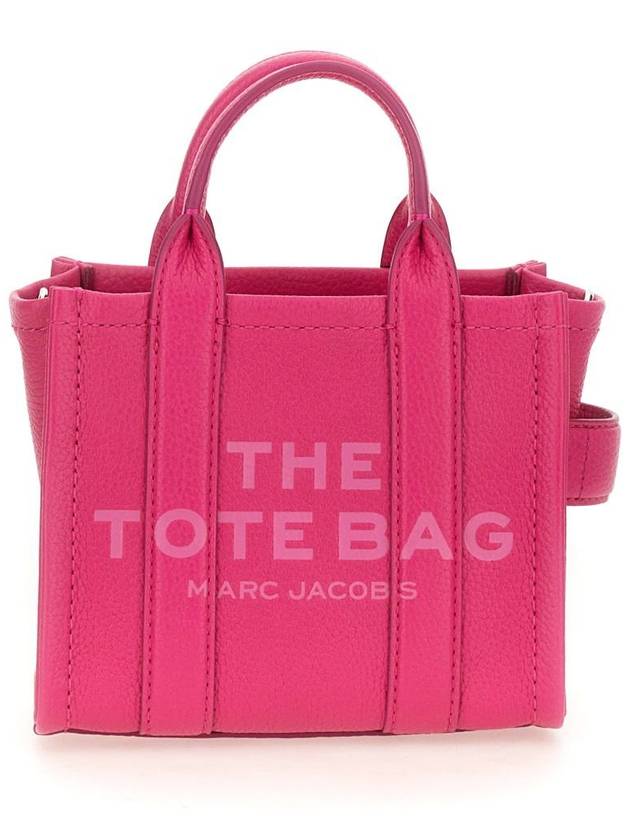 Mini Micro Leather Tote Bag Fuchsia - MARC JACOBS - BALAAN 2