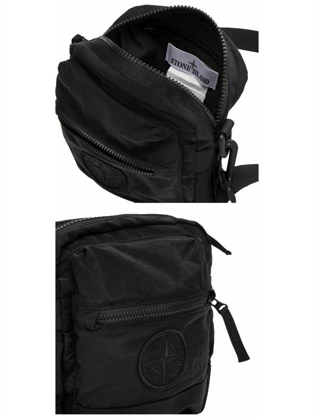 Logo Patch Cross Bag Black - STONE ISLAND - BALAAN 6