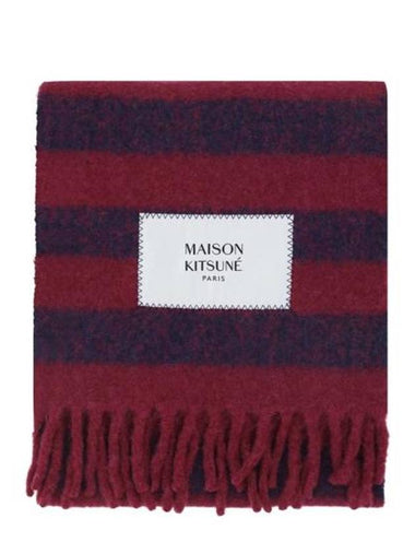 Rugby Stripe Muffler Red - MAISON KITSUNE - BALAAN 1