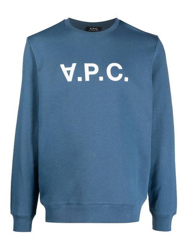 VPC Logo Crew Neck Sweatshirt Blue - A.P.C. - BALAAN 1