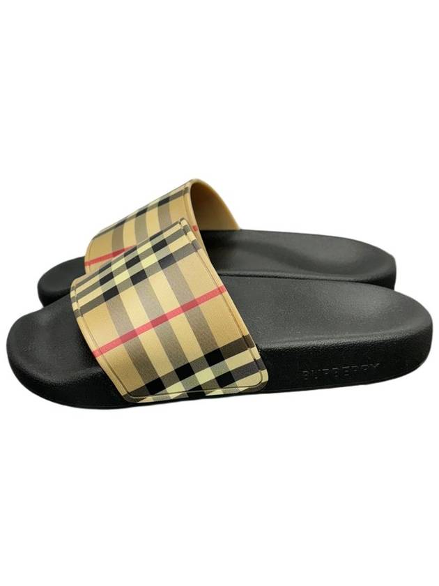 Vintage Check Slippers Beige - BURBERRY - BALAAN 3