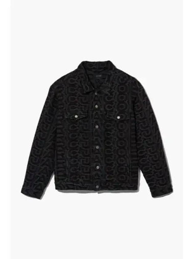 Monogram Denim Jacket Black MJJAS23003BKX - MARC JACOBS - BALAAN 1