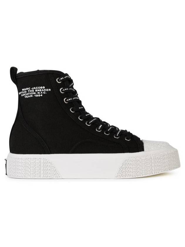 Marc Jacobs 'The High Top' Black Canvas Sneakers - MARC JACOBS - BALAAN 1