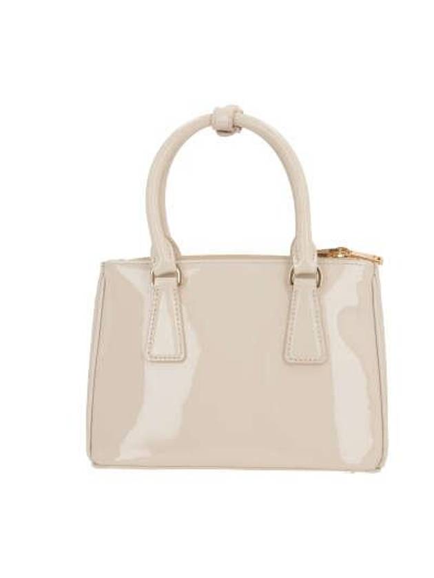 Galleria Patent Leather Mini Bag Ivory - PRADA - BALAAN 3