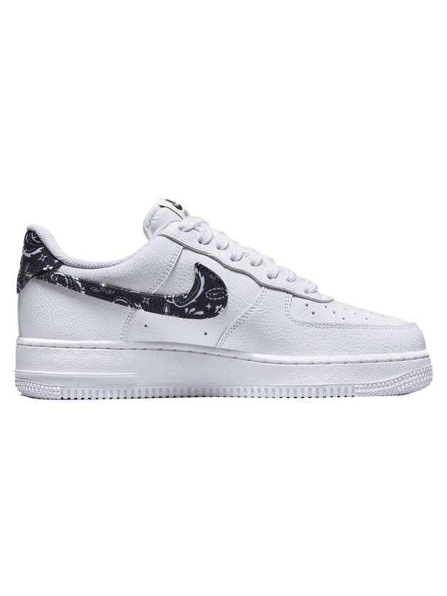 Air Force 1 07 Essential Black Paisley Swoosh Low Top Sneakers White - NIKE - BALAAN 1