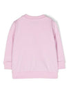 Bear Logo Print Sweatshirt Pink - MOSCHINO - BALAAN 3