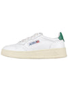 Medalist Green Tab Leather Low Top Sneakers White - AUTRY - BALAAN 4