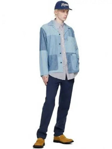 Classic fit patchwork chambray shirt blue 1236516 - POLO RALPH LAUREN - BALAAN 1