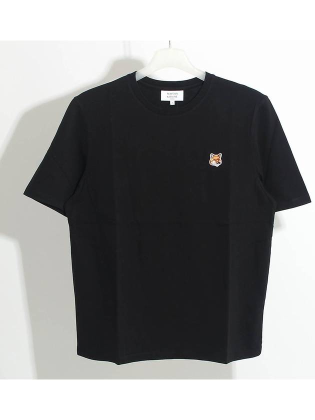 Fox Head Patch Classic Short Sleeve T-Shirt Black - MAISON KITSUNE - BALAAN 2