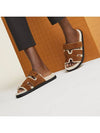 Chypre sandals suede goatskin dark brown men - HERMES - BALAAN 6