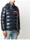 Men's Mounier Lining Logo Patch Hooded Short Padding Navy - MONCLER - BALAAN 5