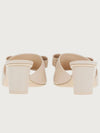 FERRAGAMO VALERY Viva Sandals 749544 Bone Beige - SALVATORE FERRAGAMO - BALAAN 3