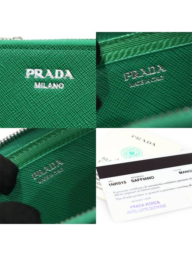 1NR015 Mango Green Saffiano Triangle Mini Pouch 2WAY - PRADA - BALAAN 7