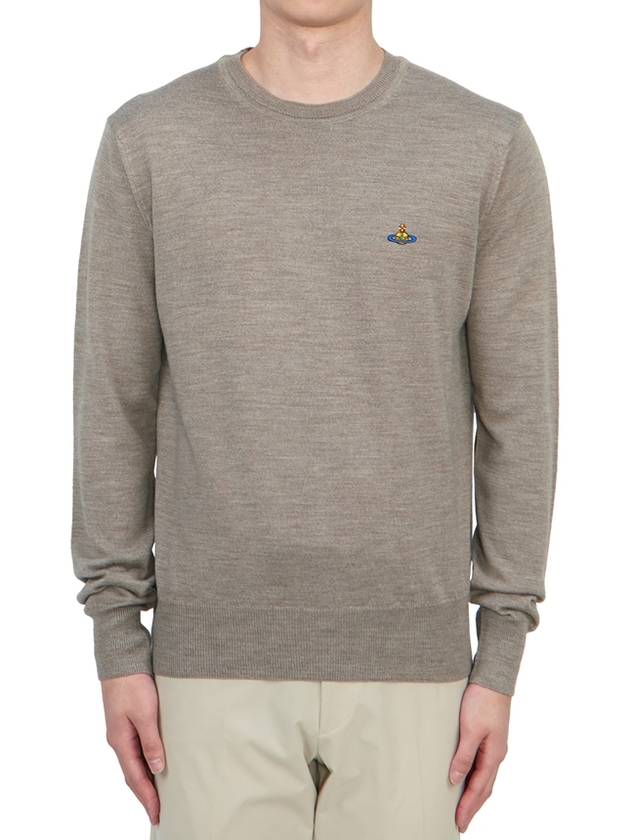 Embroided Logo Merino Wool Knit Top Grey - VIVIENNE WESTWOOD - BALAAN 2