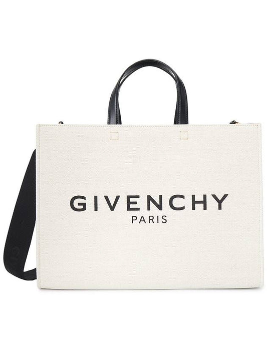 G Logo Canvas Medium Tote Bag Beige - GIVENCHY - BALAAN 2