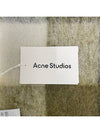 Acne Logo Patch Mohair Check Scarf Muffler Taupe Green Black CA0084 DID - ACNE STUDIOS - BALAAN 5