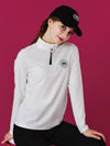 Coatna Functional Material Warm Span Half Zip-up Flower Embroidery White T-shirt DO6232TS03 - DOYOUKNOWMC GOLF WEAR - BALAAN 2