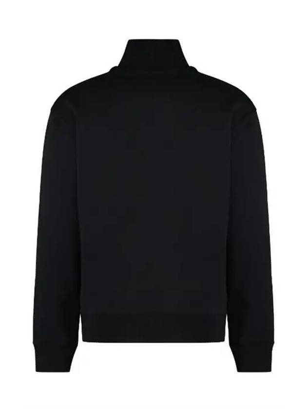 Fox Head Patch Half Zipper Sweatshirt Black - MAISON KITSUNE - BALAAN 3