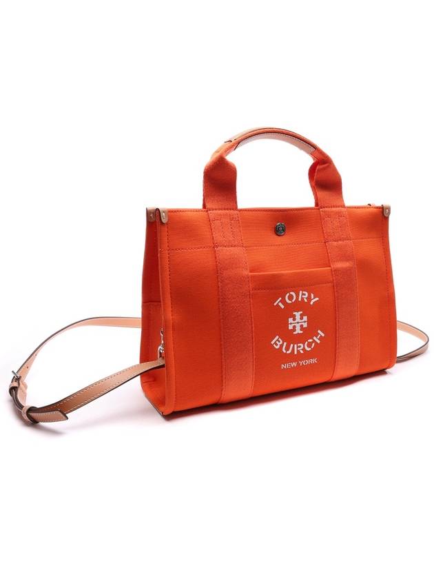 Logo Tote Bag Orange - TORY BURCH - BALAAN 4