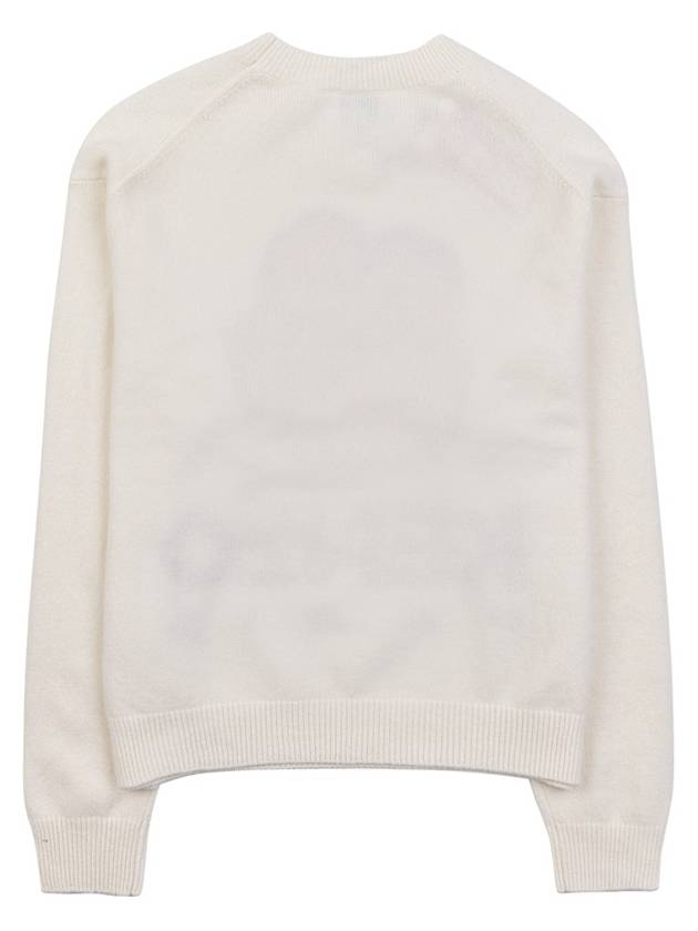 Boke Flower Logo Wool Knit Top White - KENZO - BALAAN 3