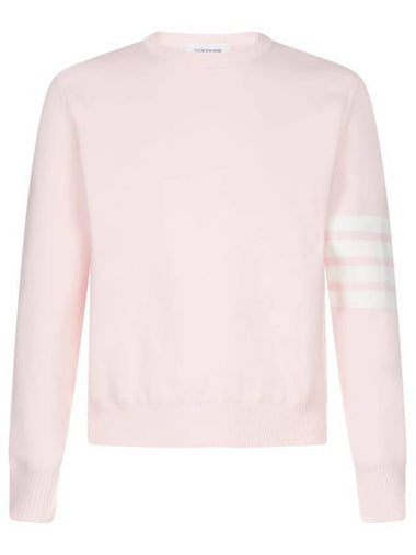 4 Bar Armband Milano Stitch Knit Top Light Pink - THOM BROWNE - BALAAN 1