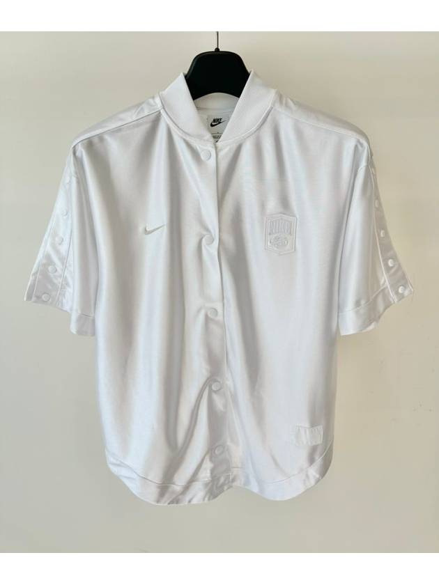 Short Sleeve Shirt FQ0700 100 White WOMENS S M L XL Asian Fit - NIKE - BALAAN 1